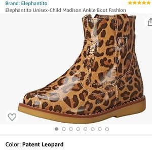 NIB Elephantito patent leopard boots sz 13